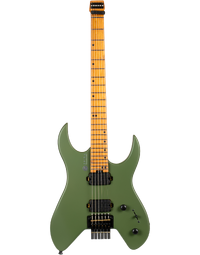 Spira Guitars S-400 MGR HLS Headless Electric Guitar Roasted MN Satin Dark Green