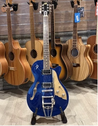 Used Duesenberg Starplayer TV Semi-Hollow Electric Guitar Blue Sparkle (Includes Hard Case)
