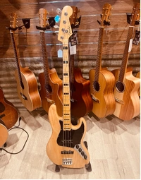 Used Fender American Elite Ash Jazz Bass Natural (Includes Hard Case)