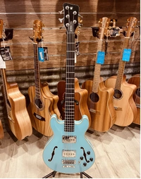 Used Warwick Rockbass Star Bass Hollow Body Electric Bass Daphne Blue (Includes Hard Case)