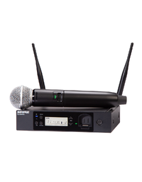 Shure SHR-GLXD24R+S58 SM58 Digital Wireless Handheld Cardioid Dynamic Vocal Mic System Dual Band 2.4Ghz / 5.8Ghz