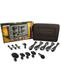 Shure SHR-PGADRUMKIT5 Drum Mic Set of Dynamic Cardioid Instrument Mics (Set of 5 Mics + 3 Mounts)