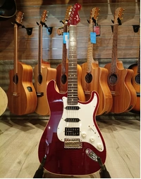 Used Fender 2007 - 2010 Aerodyne Special AST-DMC Stratocaster HSS w/ Dimarzios Flame Red (Includes Gig Bag)