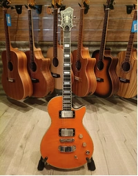 Used Hagstrom Ultra Max Electric Guitar Milky Mandarin Satin (Includes Hard Case)