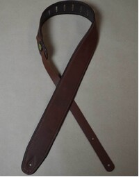 Colonial Leather 2.5" Brown w/ Tan Upholstery Padded Strap