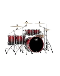 Mapex SR628XRQ Saturn Maple/Walnut 5-Piece Studioease Shell Pack Scarlet Fade