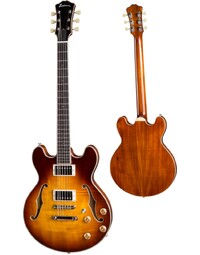 Eastman T184MX Thinline Double Cut Hollowbody Electric Guitar - Gold Burst