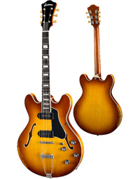 Eastman T64/V-T-GB 16" Deluxe Thinline Hollowbody w/ Trapeze Antique Gold Burst Varnish