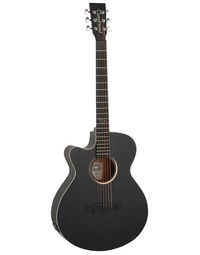 Tanglewood TB4-CE-LH Blackbird Left-Handed Super Folk Acoustic Guitar w/ Pickup Smokestack Black Satin