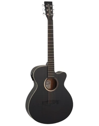 Tanglewood TB4-CE Blackbird Super Folk Acoustic Guitar w/ Pickup Smokestack Black Satin