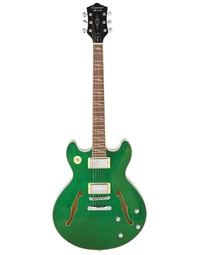 Tanglewood TCH59-GR Chicago Flame Maple Top Thline Semi-Hollowbody Electric Guitar Emerald Green Gloss