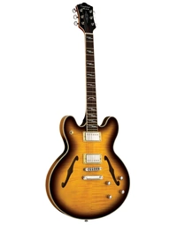 Tanglewood TCH59-VB Chicago Flame Maple Top Thline Semi-Hollowbody Electric Guitar Vintage Burst