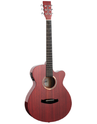 Tanglewood TDBTSFCETRG Discovery Super Folk w/ Pickup Transparent Red Gloss
