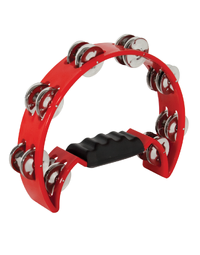 Mano ABS Handheld Tambourine 2 Rows of Nickel Jingles Red