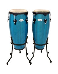 Toca 10 & 11" Synergy Series Wooden Conga Set in Bahama Blue
