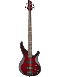 Yamaha TRBX604FM Flamed Maple Top Electric Bass Guitar Dark Red Burst