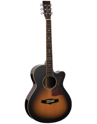 Tanglewood TW45RVSE Sundance Reserve Super Folk Solid Cedar/Mahogany w/ Pickup Vintage Burst