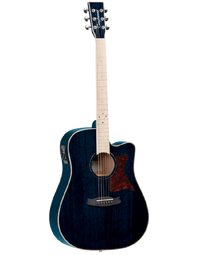 Tanglewood TW5EBLA Winterleaf Blonde Solid Top Dreadnought w/ Pickup Bondi Blue Gloss