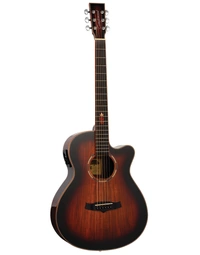 Tanglewood TWX4-CE-K Winterleaf Exotic Solid Top SuperFolk Acoustic w/ Pickup