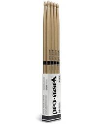 Promark TX5BW Hickory 5B Wood Tip Drumsticks - 4 Pack
