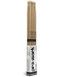 Promark TX7AW Hickory 7A Wood Tip Drumsticks - 4 Pack