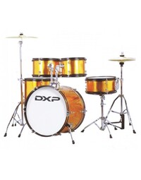 DXP 5 Piece Junior Drum Kit Package Gold Sparkle