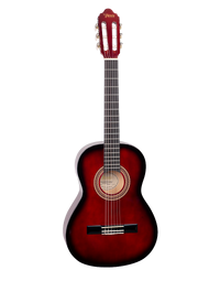 Valencia VC103 100 Series 3/4 Size Classical Nylon String Guitar Red Sunburst
