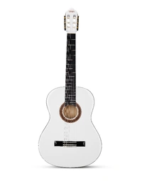 Valencia VC104 100 Series Full Size Classical Nylon String Guitar White