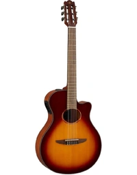 Yamaha NTX1-BS Solid Top Classical Nylon String Guitar w/ Pickup Brown Sunburst