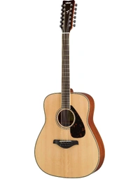 Yamaha FG820-12 Solid Top 12-String Dreadnought Acoustic Guitar Natural 