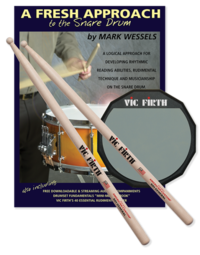 Vic Firth Education Pack - Fresh Approach Starter Pack (includes sticks, practice pad and book)