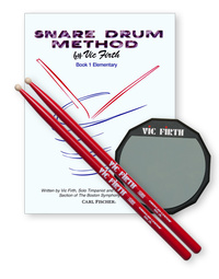 Vic Firth Education Pack - Launch Pad Kit (includes practice pad, SD1JR, method book)