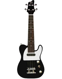 Vorson TL Style Solid Body Electric Tenor Ukulele Black w/ Pickup