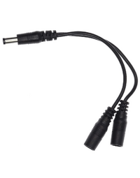 Voodoo Lab Output Splitter Adapter: 2.1mm straight Barrel to two 2.1mm Female 4"