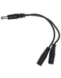 Voodoo Lab Output Splitter Adapter: 2.1mm straight Barrel to two 2.1mm Female 4"