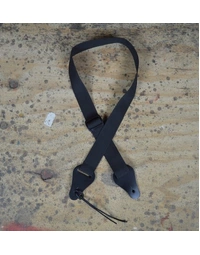 Colonial Leather Webbing Ukulele Strap - Black