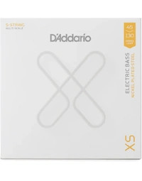 D'Addario XSB45130MS XS Coated 5-String Multi-Scale Electric Bass Guitar Strings Hybrid Light 45-130