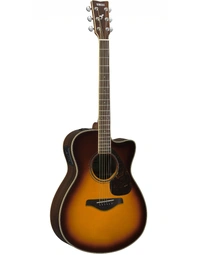 Yamaha FSX830C BS Solid Top Concert Acoustic Guitar w/ Pickup Brown Sunburst