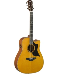 Yamaha MIJ A5M ARE VN Solid Sitka / Mahogany Dreadnought Acoustic Guitar w/ Pickup Vintage Natural