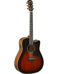 Yamaha A3M ARE BS Solid Sitka / Mahogany Dreadnought Acoustic Guitar w/ Pickup Brown Sunburst