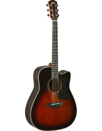 Yamaha A3R ARE BS Solid Sitka / Rosewood Dreadnought Acoustic Guitar w/ Pickup Brown Sunburst