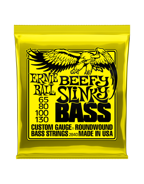 Ernie Ball Beefy Slinky Nickel Wound Electric Bass Strings 65-130