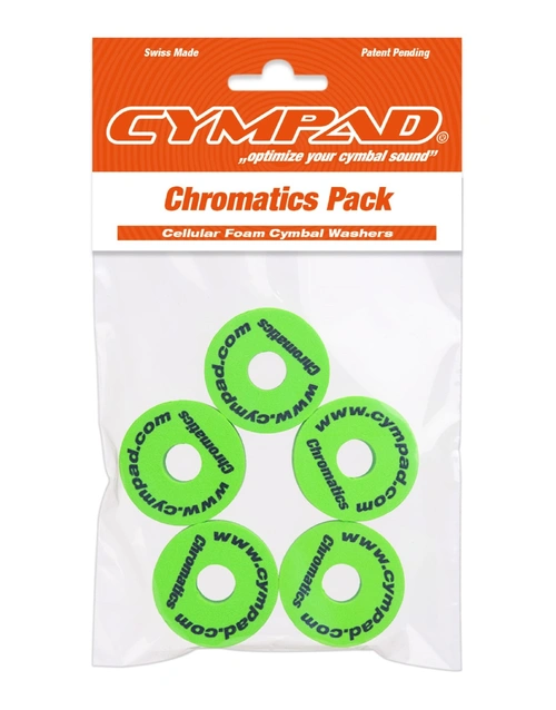 Cympad Chromatic Series Foam Cymbal Washers Green 5 Pack