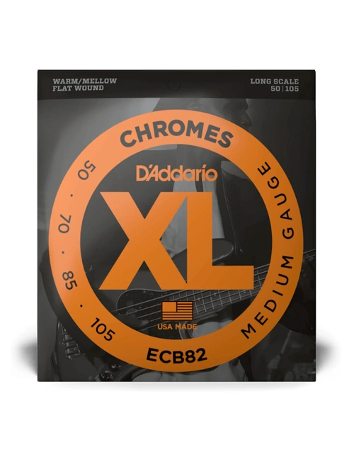 D'Addario ECB82 Chromes Bass Guitar Strings Medium 50-105 Long Scale