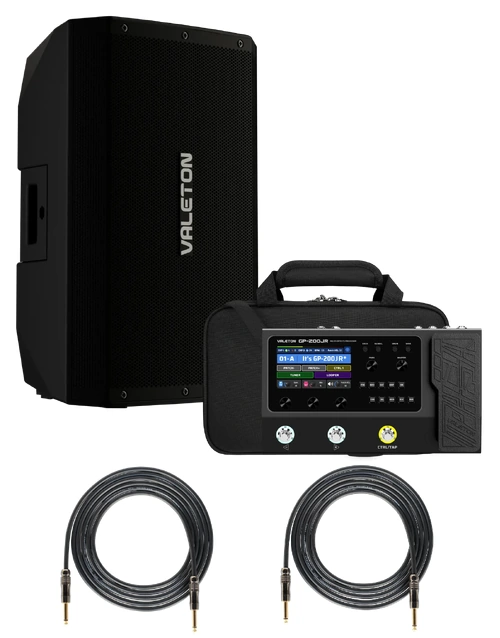 Valeton GP-200JR Guitar Multi-FX Processor Pedal & VFR-110 1300W FRFR 1x10" Active Speaker Bundle